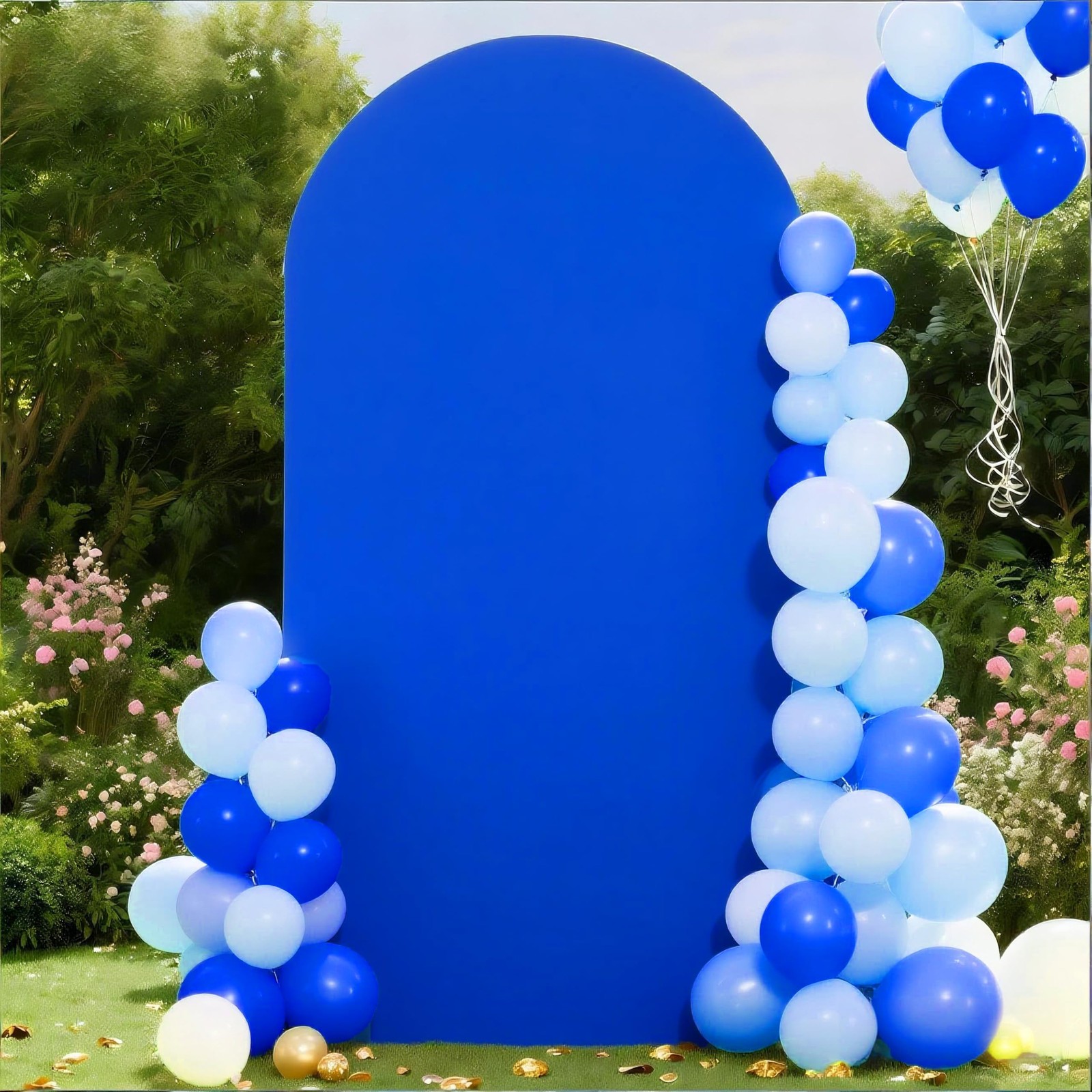 7.2 FT Royal Blue Arch Backdrop Cover Spandex Fitted Wedding Arch Stand Cover…