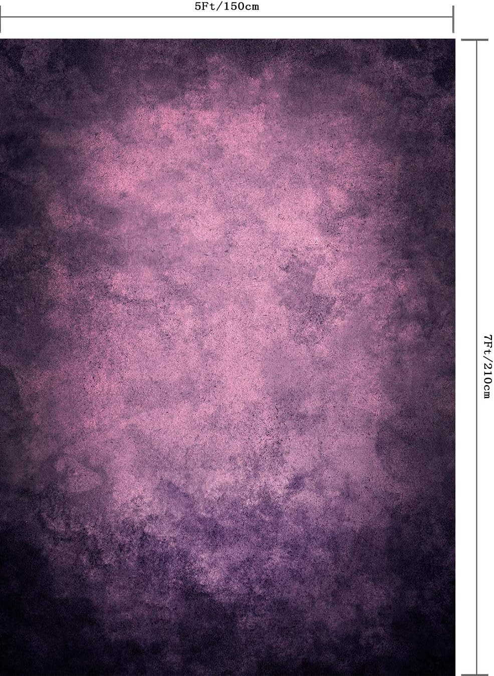 5X7FT Retro Abstract Purple Portrait Backdrop for Photography – Newborn Baby Chi