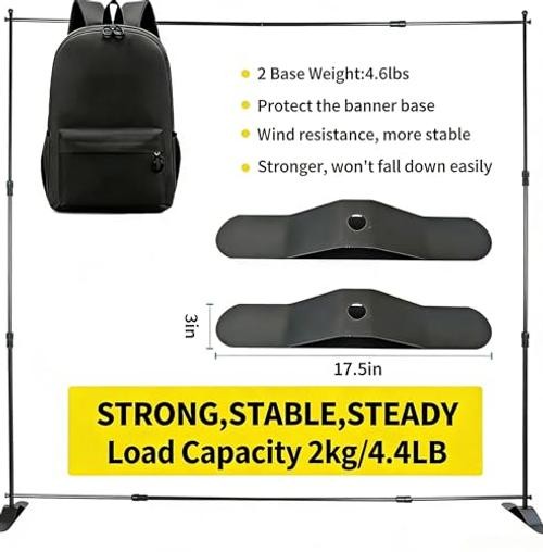 Backdrop Stand 10x8ft(WxH), Portable Photo Studio Background Stand Support Kit