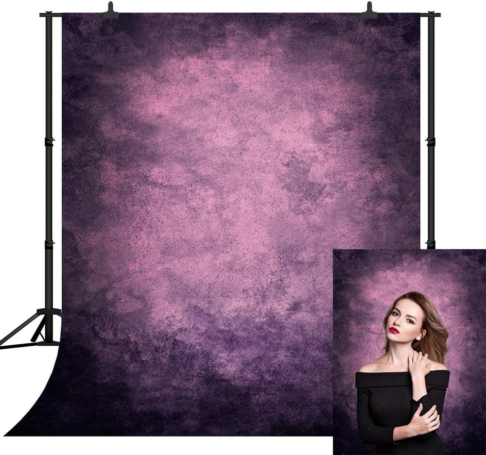 5X7FT Retro Purple Vinyl Portrait Backdrop – Ideal for Professional Photography