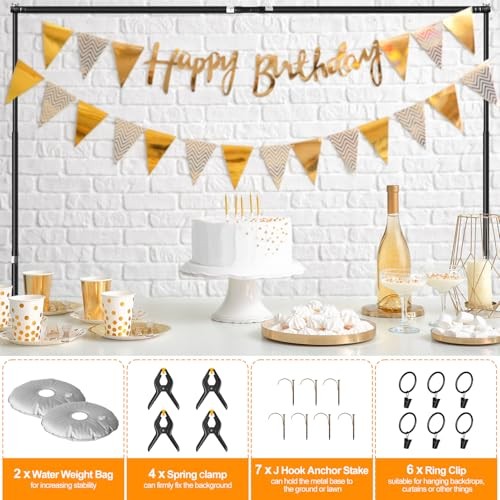 Backdrop Stand Heavy Duty Adjustable Photo Background Pipe and Drape 8.5x10ft