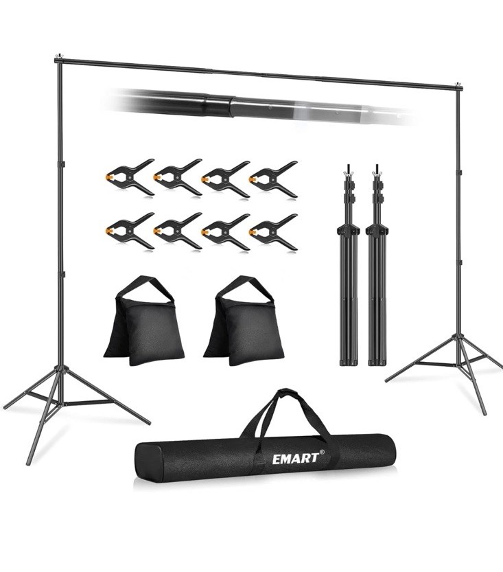 EMART Photo/Video Studio (EM-BS2030) Kit With Adjustable Background Stand 10 X 7