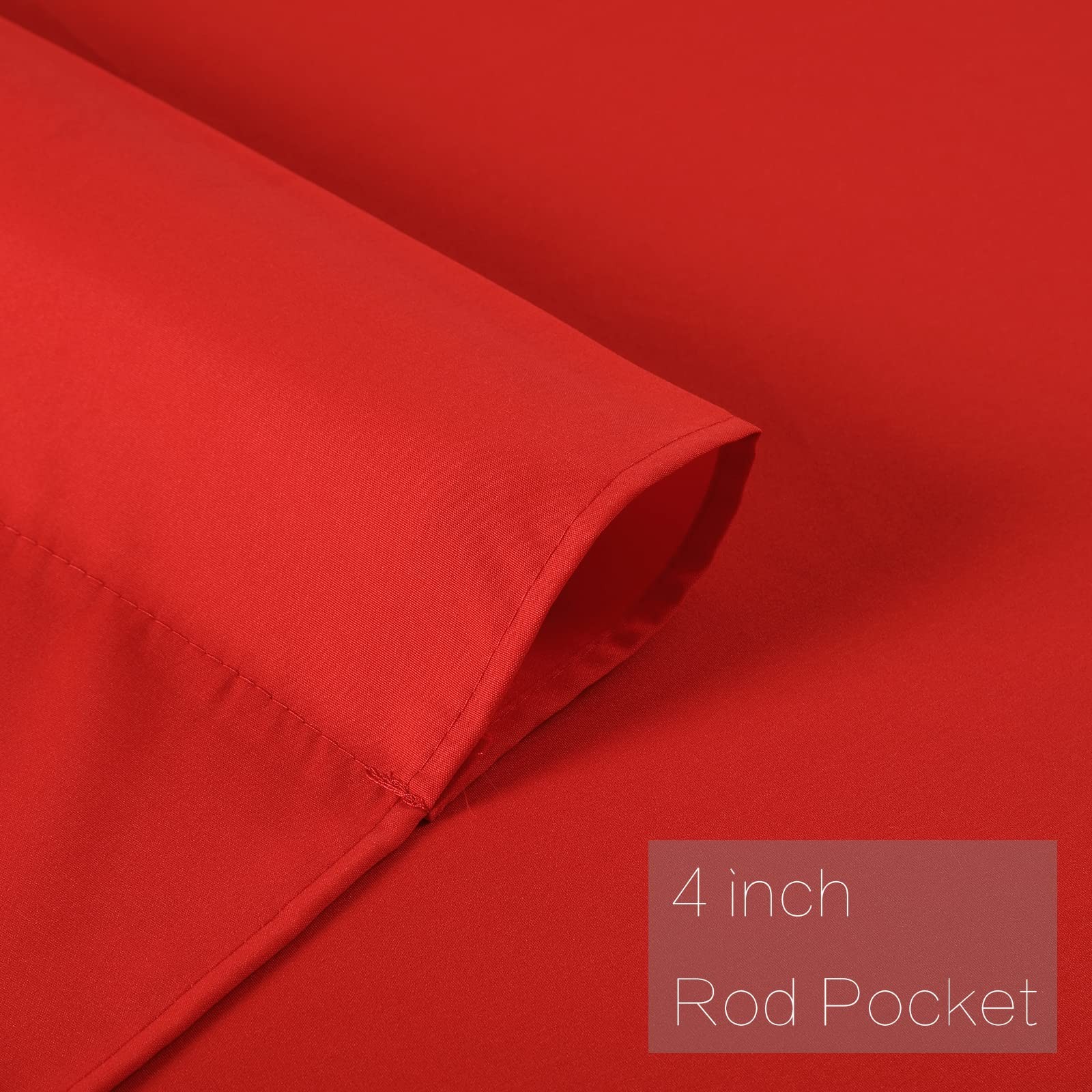 2 PCS 5x10ft Red Wrinkle Free Polyester Photography Backdrop Curtain Drapes