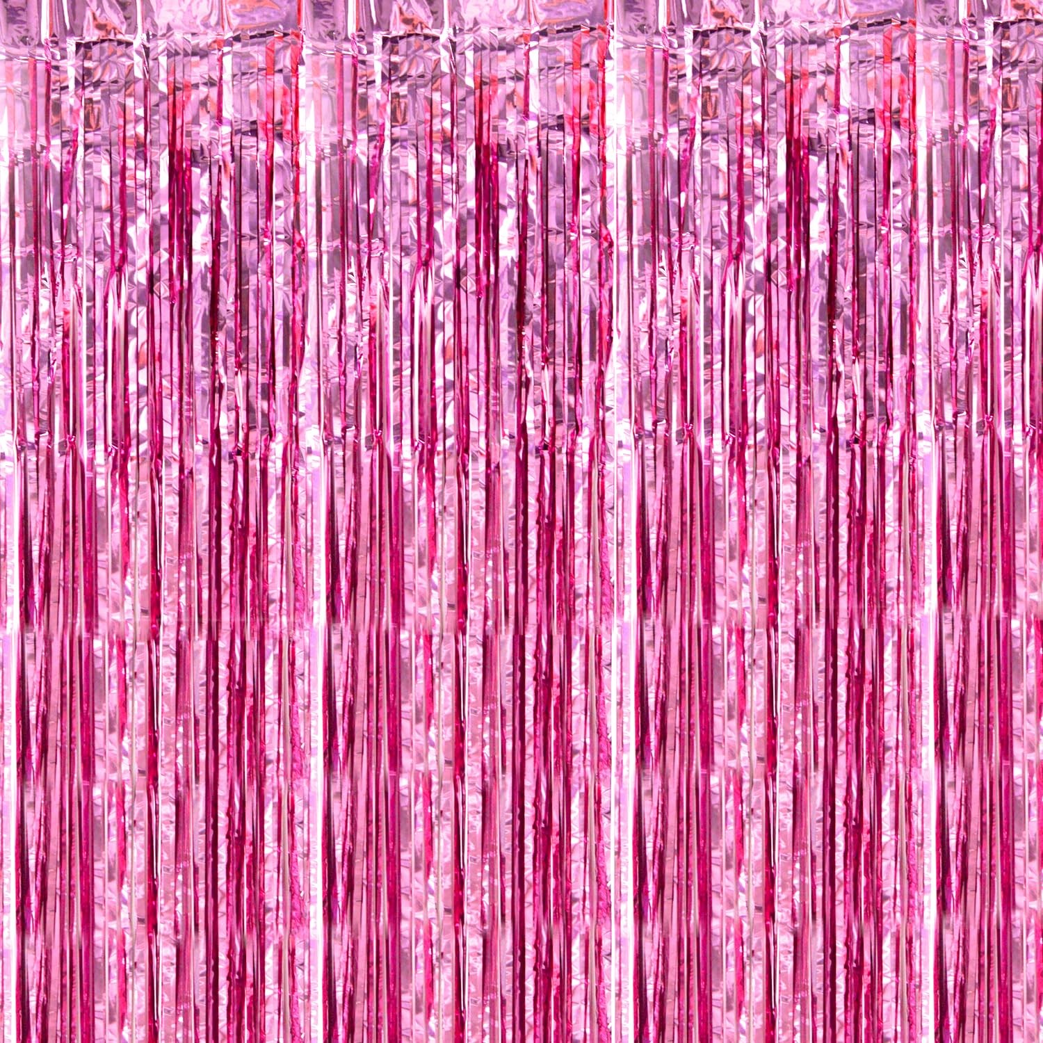 Party Streamers Decoration Foil Pink Backdrop Curtains Wedding Valentines Decor