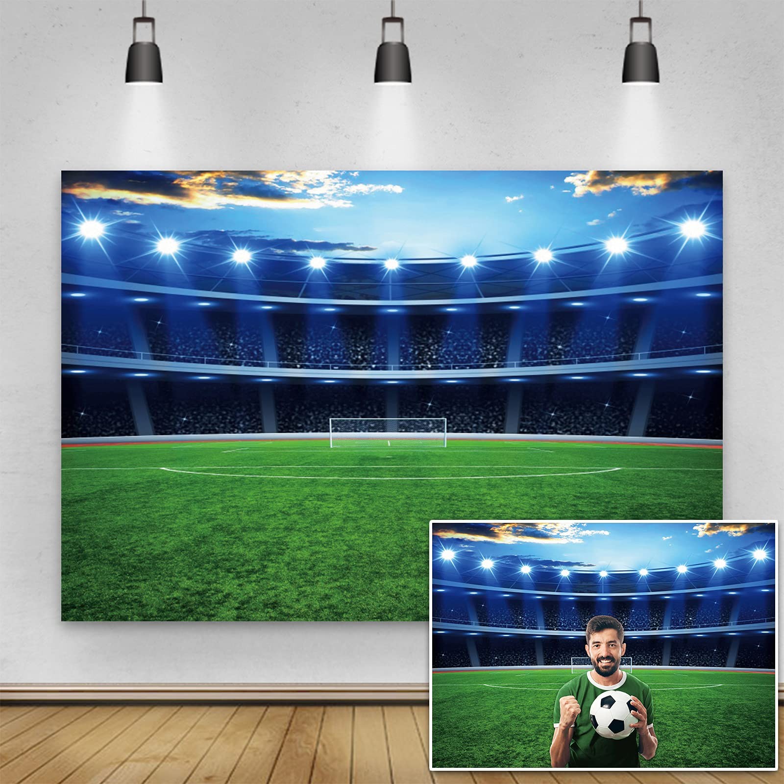 Yeele 10x8ft Football Stadium Backdrop Boys Themed Birthday Party Banner Deco…
