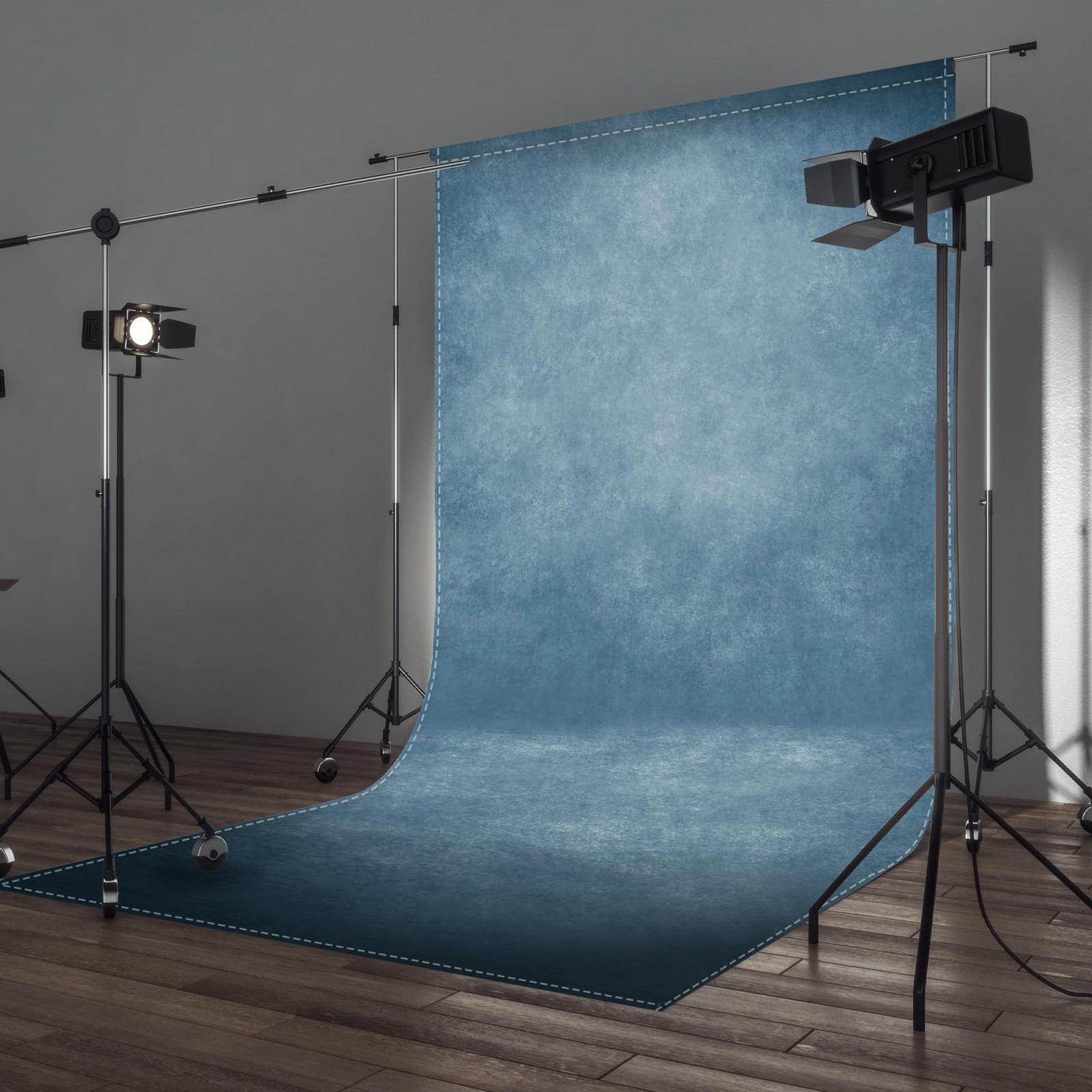 8x10ft Fabric Blue Abstract Portrait Thick Photography Backdrop (No Stand No …