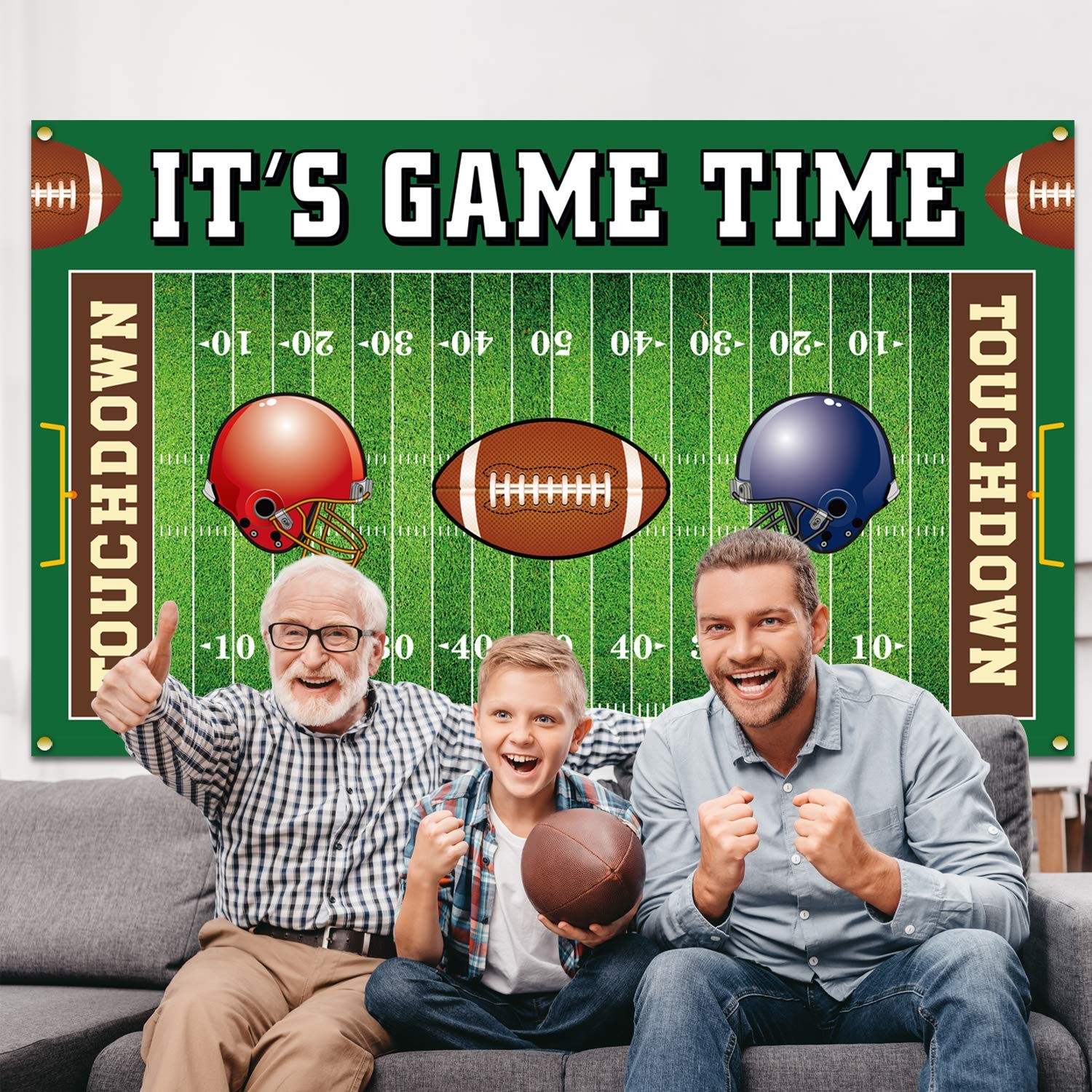 Football Field Backdrop Banner Decorations Large Football Background for Spor…
