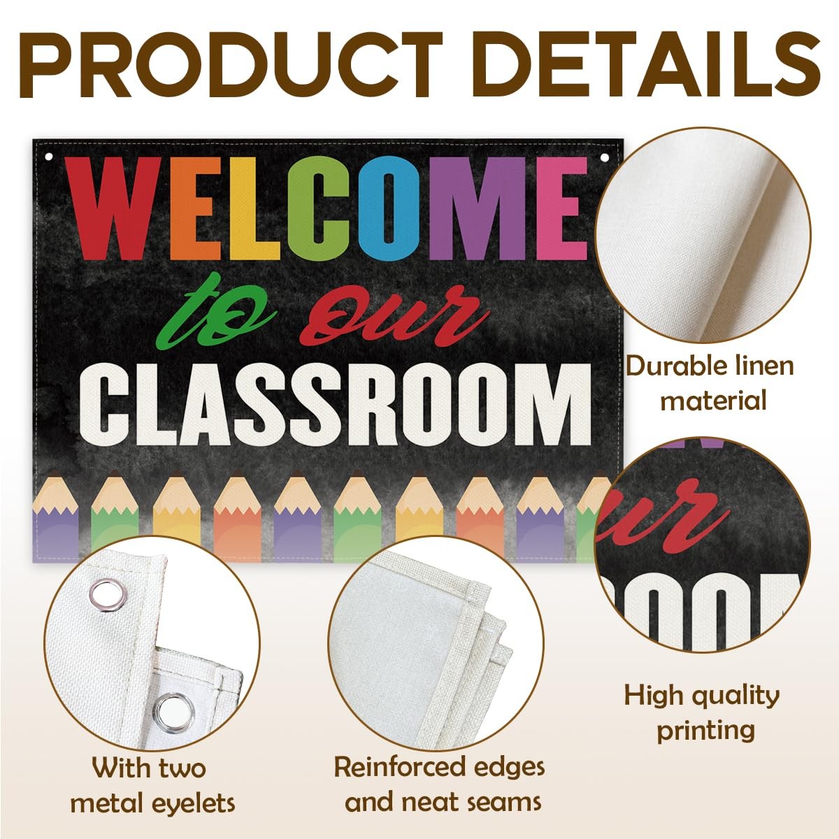 Welcome Decoration for Classroom, Welcome to Our Classroom Banner, Canvas Ban…