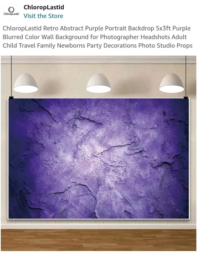 Kate Purple Texture Backdrop Background Hanging For Pictures Photos 5′ X 3′, New