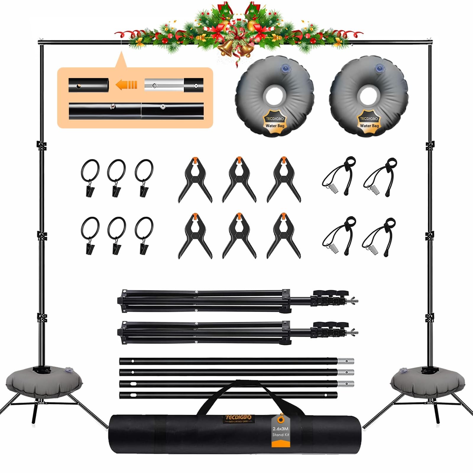 Backdrop Stand, Photo Video Studio 8.5 8.5x10ft Stand upgrade, white
