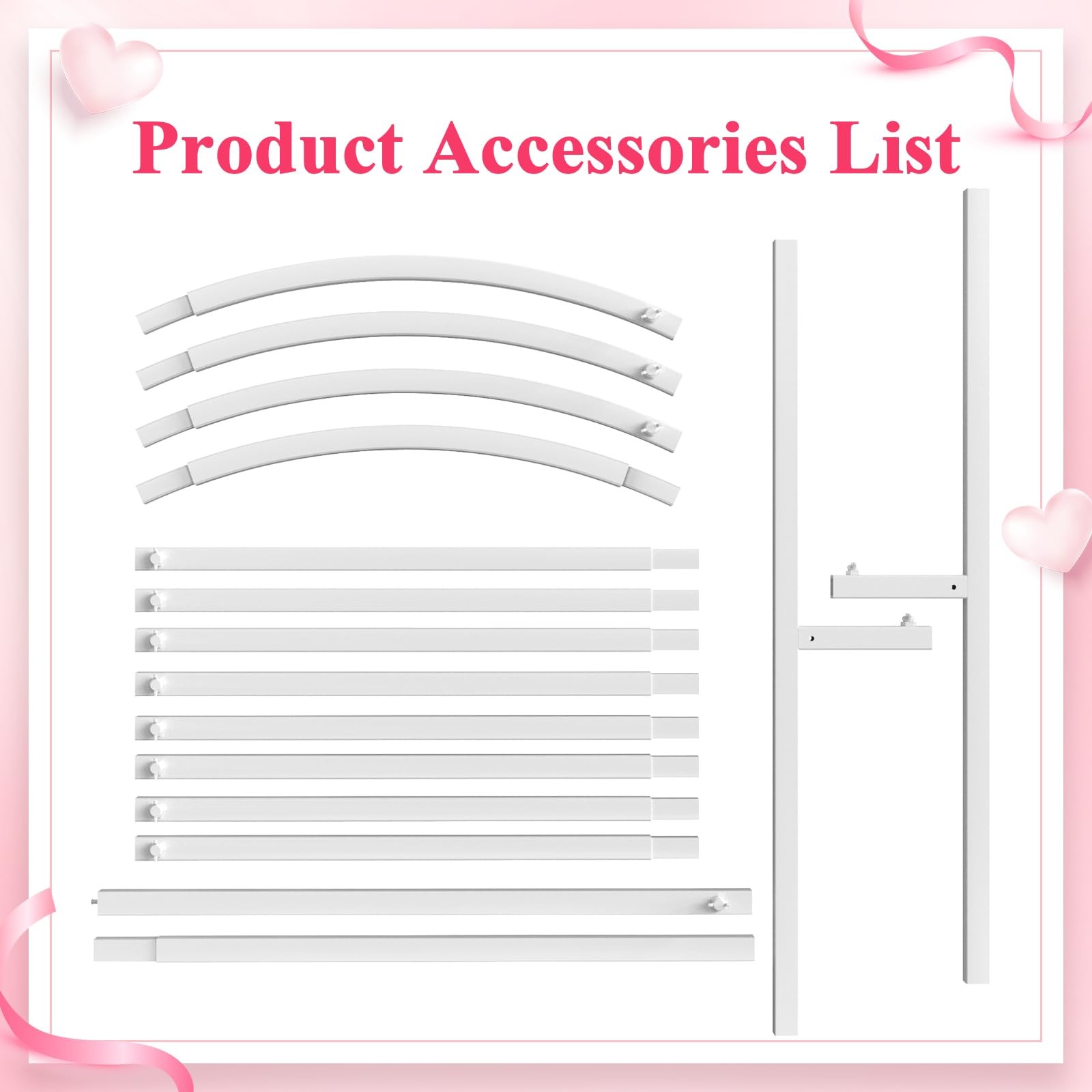 Wedding Arch Backdrop Stand, 6 FT Square White Metal Arch Backdrop Stand for …