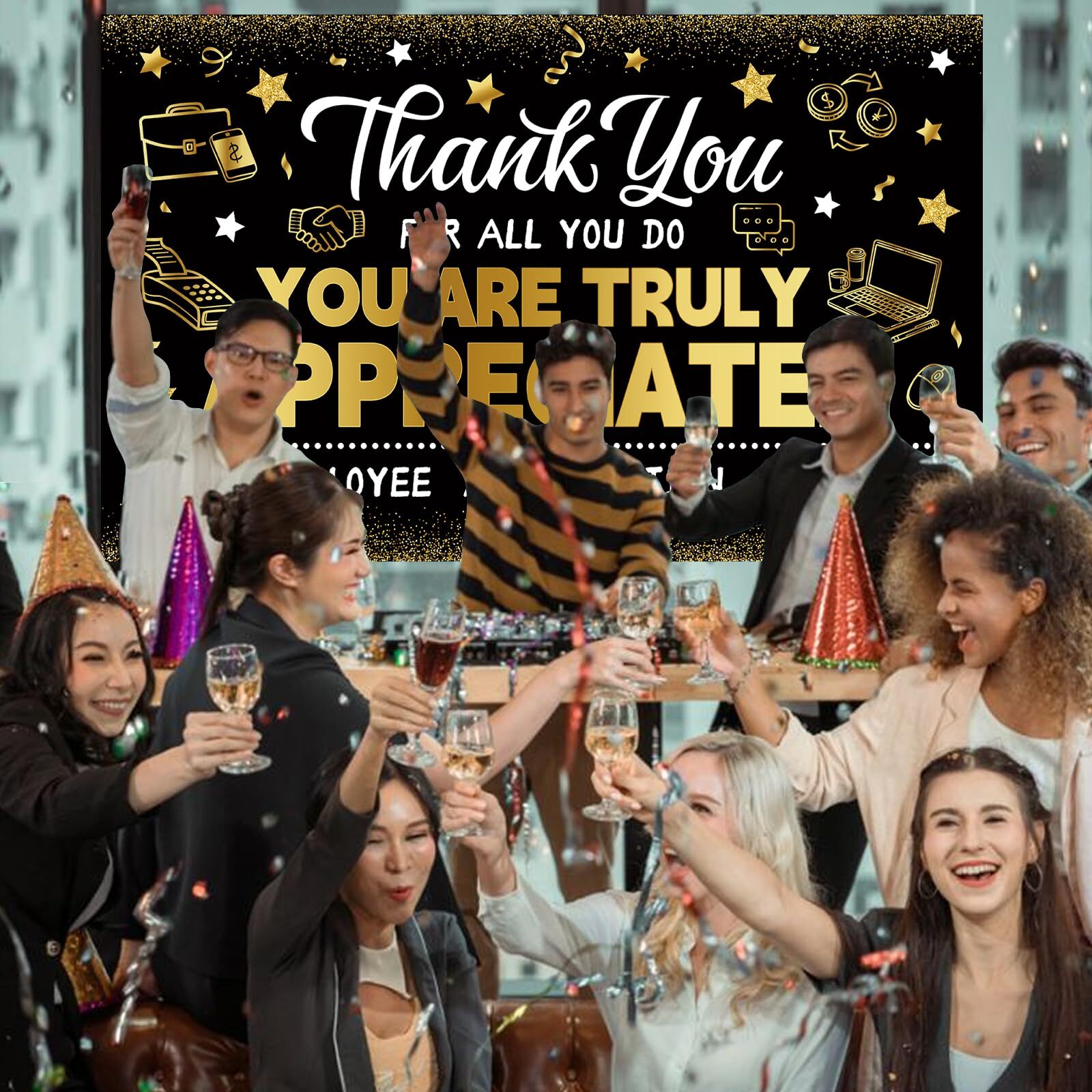 We Appreciate You Party Decoration Employee Appreciation Day Backdrop Decorat…