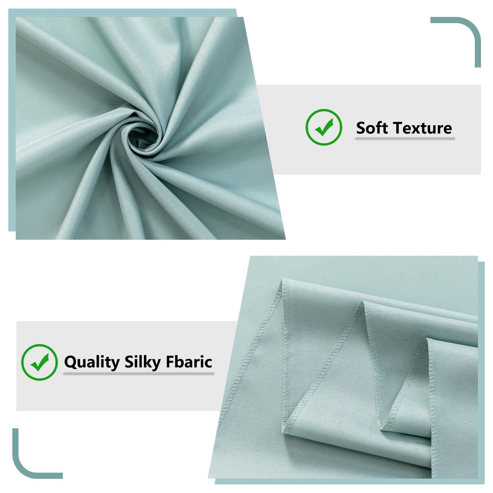 Light Green Backdrop Curtains For Parties Weddings Stage Photography 5×10 FT