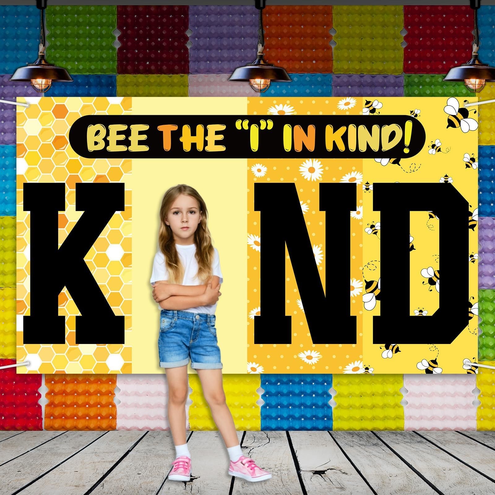 Back to School Classroom Decorations Summer Bee the Kind Classroom Backdrop I…