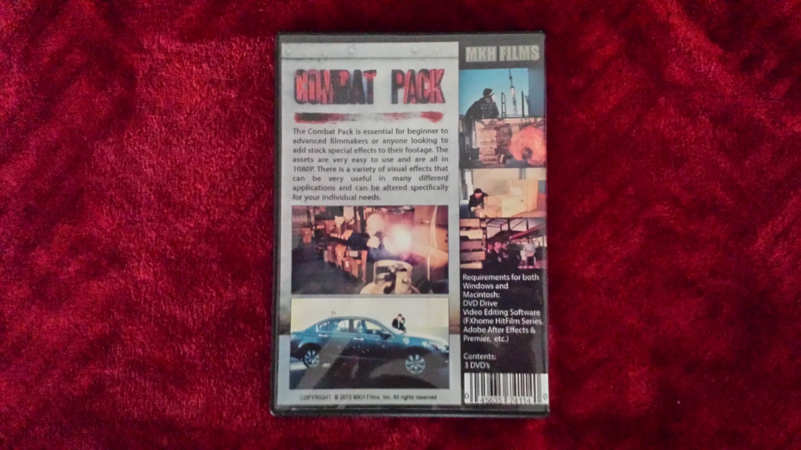 STOCK SPECIAL EFFECTS 3 DVD SET1080P COMBAT PACK.