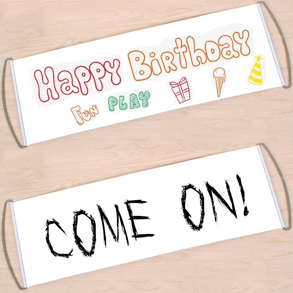 DIY Vinyl Blank Banner Kit,Reusable Handheld Pocket Dry Erase Custom White Ba…