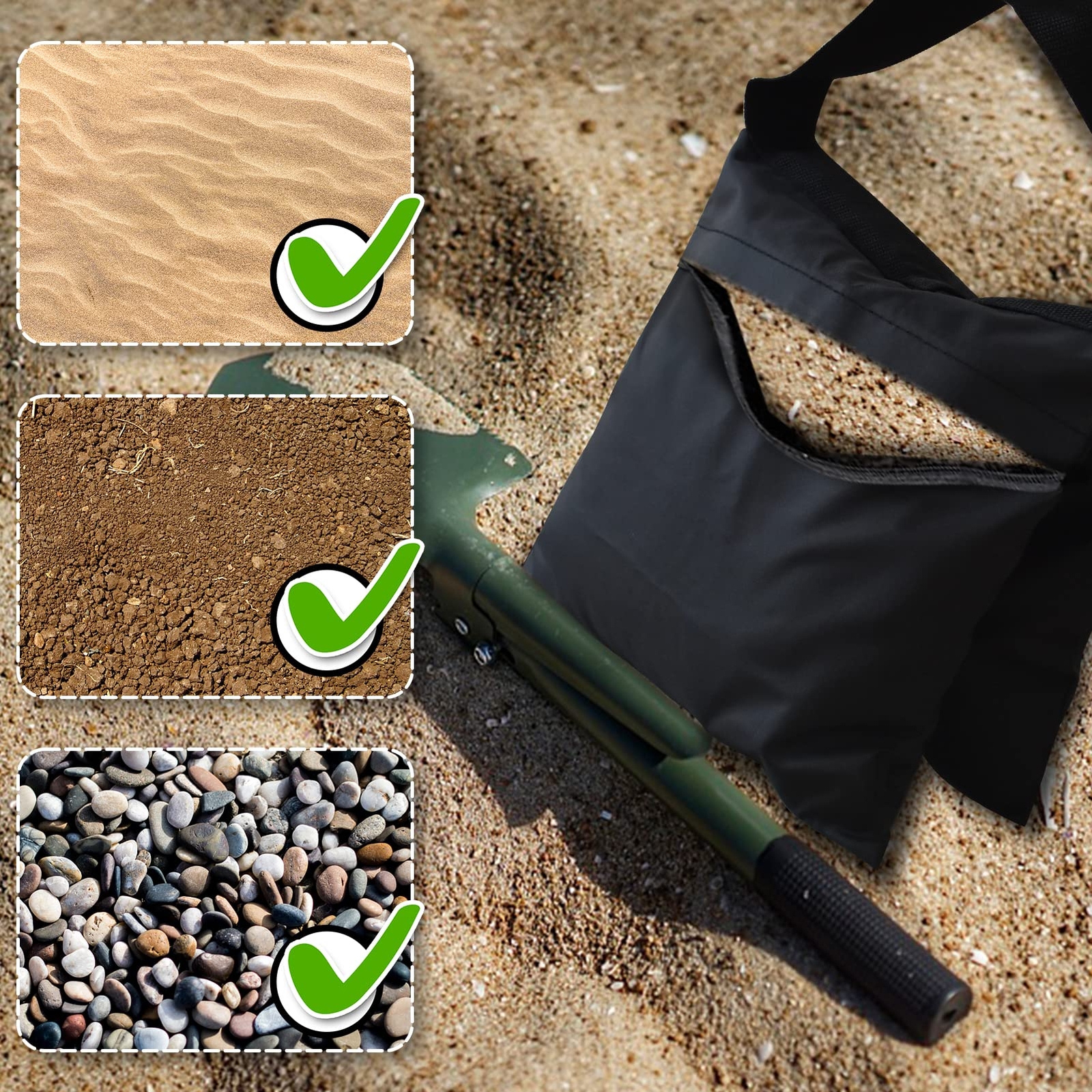 Black Tripod Weights Indoor Outdoor Sand Bags For Canopy Tent Gazebo Shelter 4pc