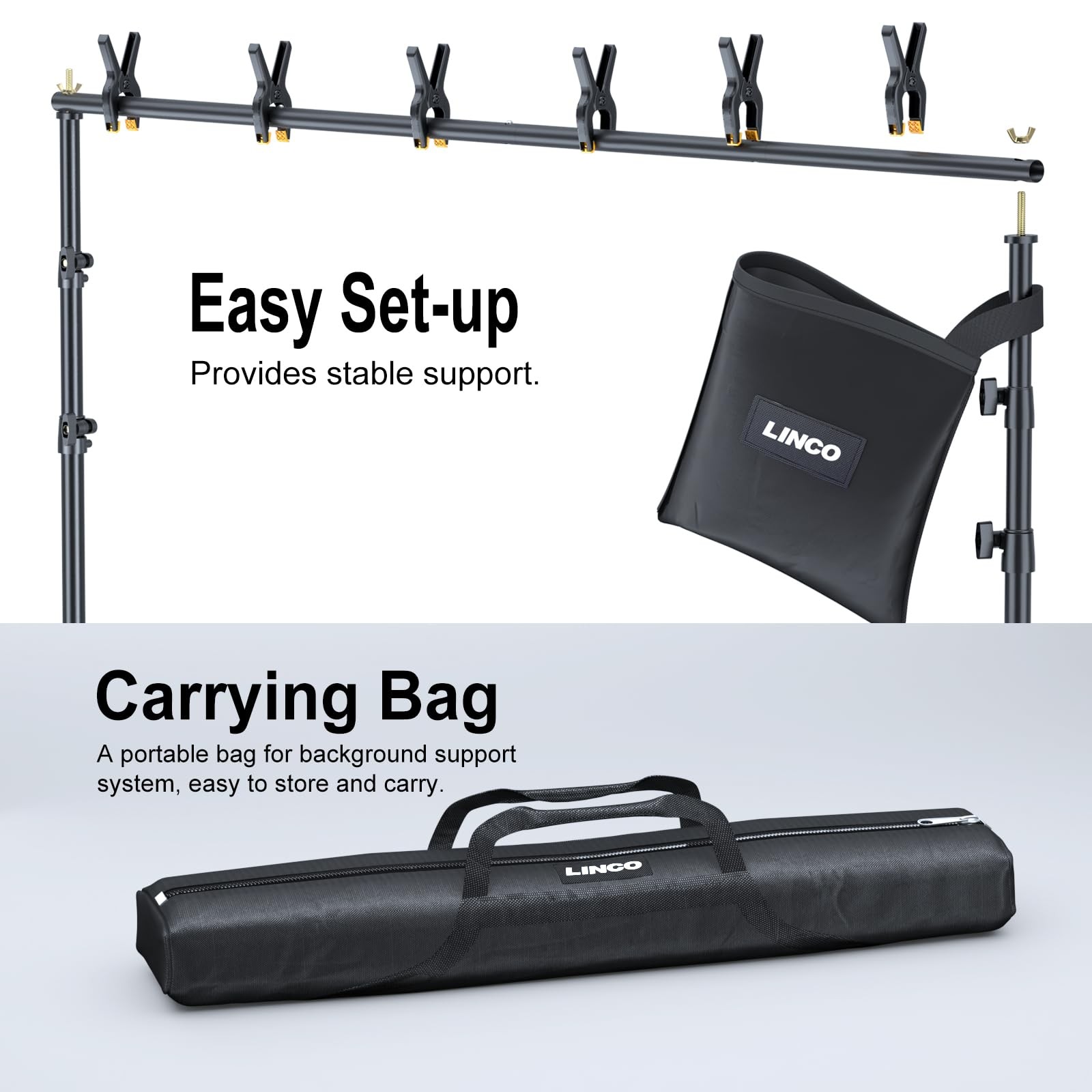 Backdrop Stand for Parties Kit 10X7 Ft Adjustable Back Drop Photography Studio P
