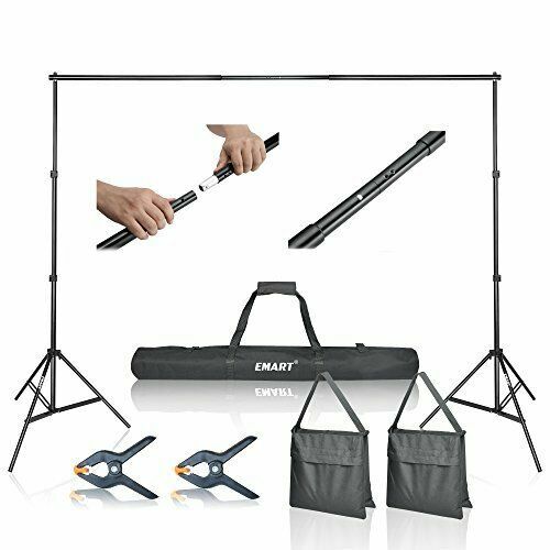 Emart Photo Video Studio Backdrop Support System Kit with Carry Bag