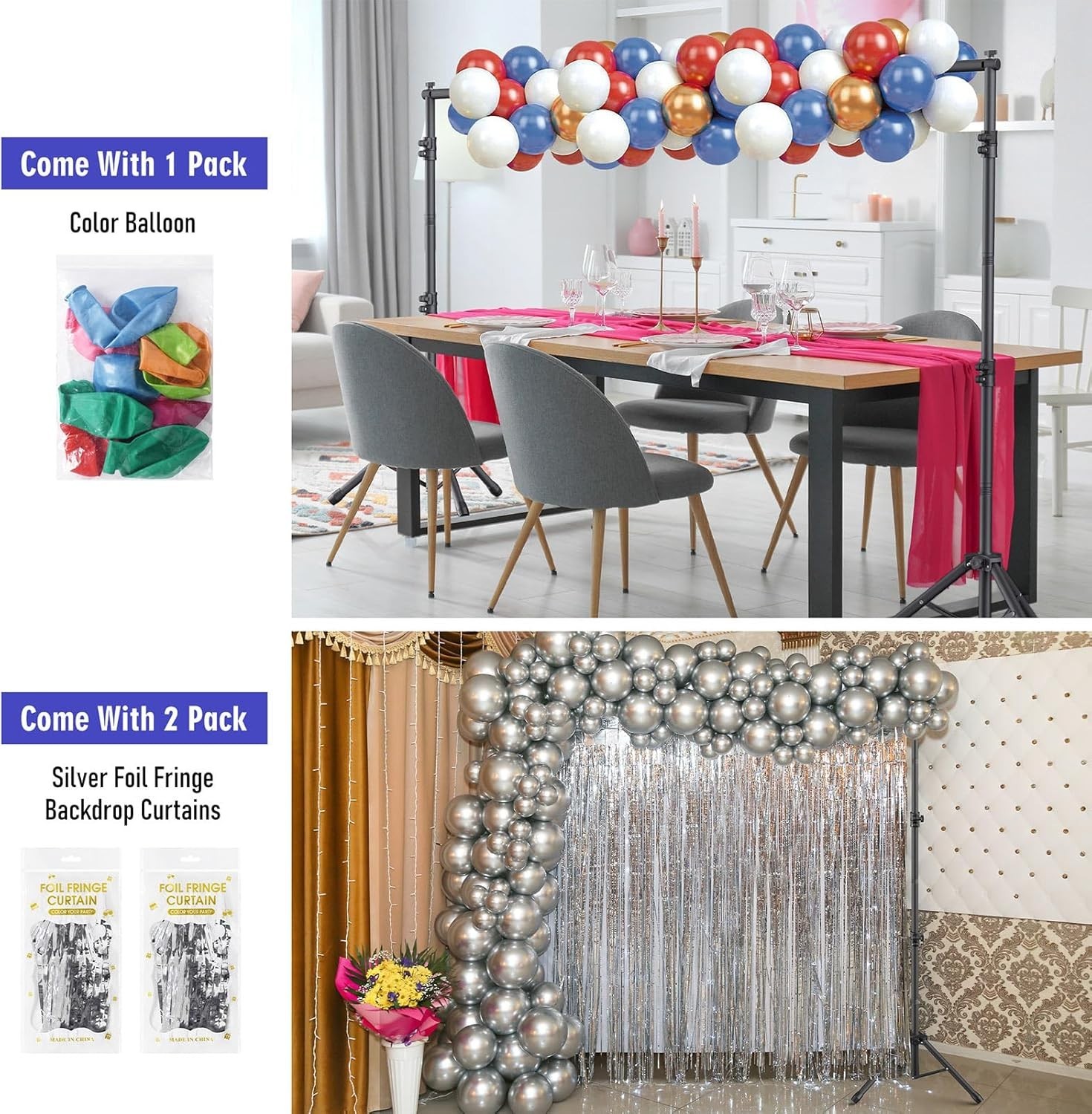 Adjustable Backdrop Stand Kit – 10×7.5ft, 6 Widths for Events & Photography