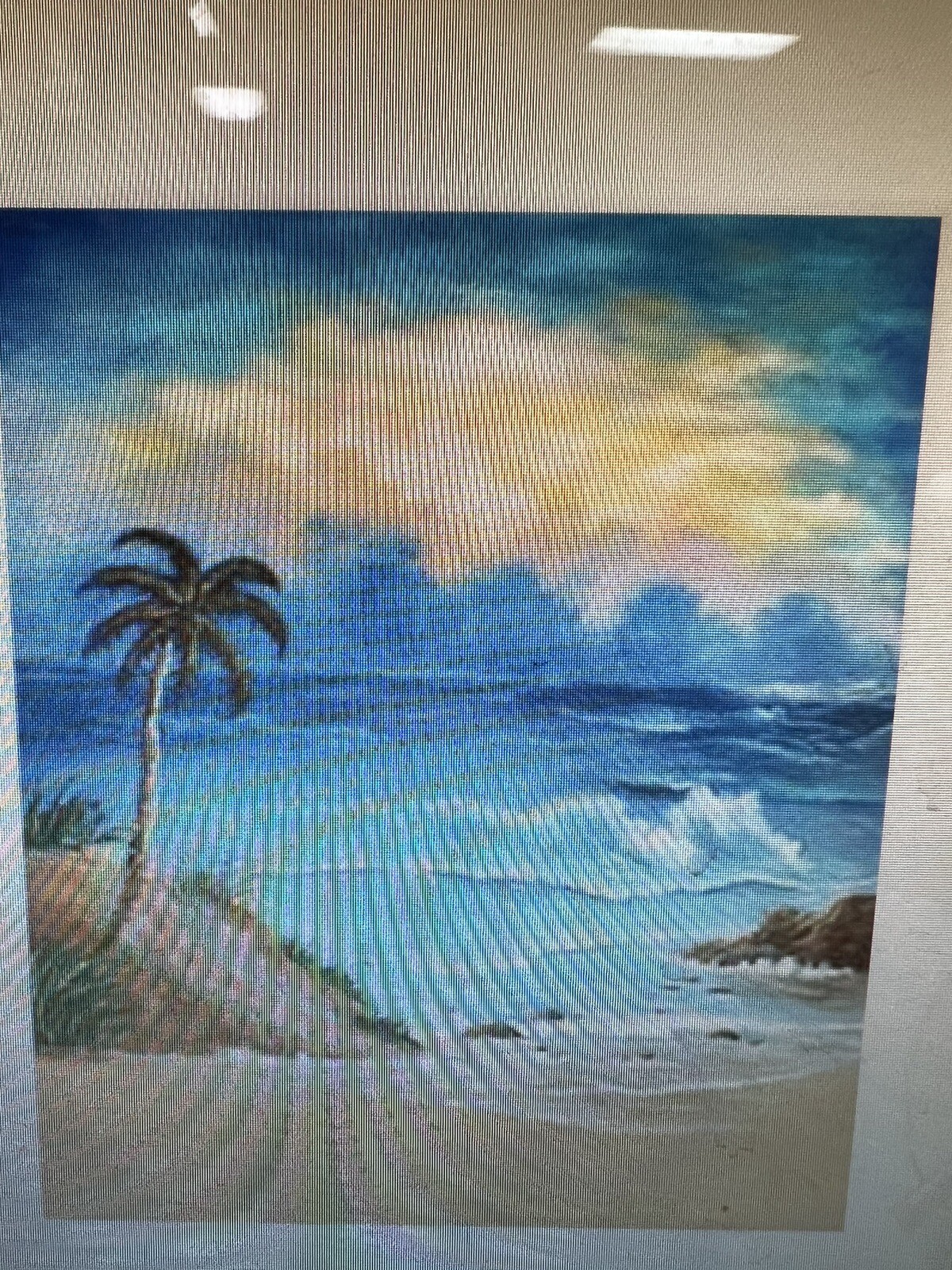 10*20 Ft Muslin 100% Airbrush Painted Photo Beach Backdrop Background 42-511