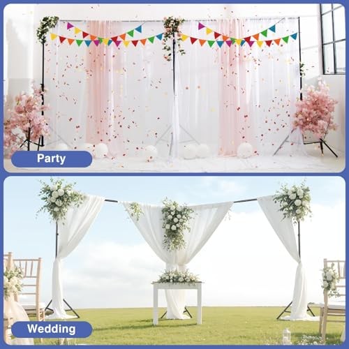Backdrop Stand, 20x7ft(WxH) Large Adjustable Background 20x7ft (WxH) Black
