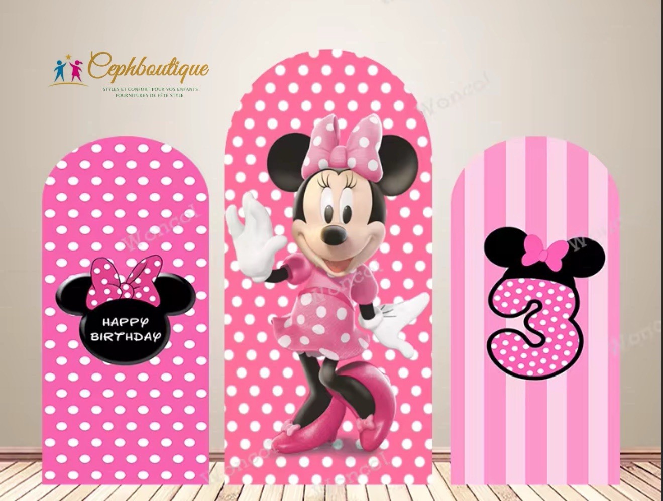 Cartoon Backdrop and 3pcs Arch Backdrop Cover Photo Phot
