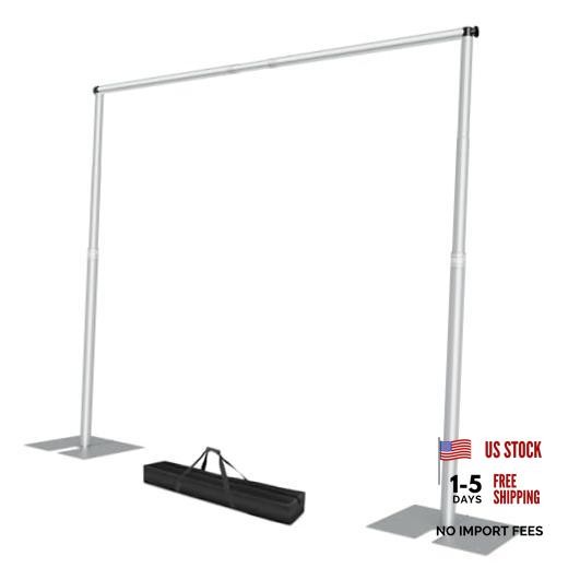 Heavy Duty Backdrop Stand, 10x10Ft Adjustable Pipe and Drape 10x10FT Silver
