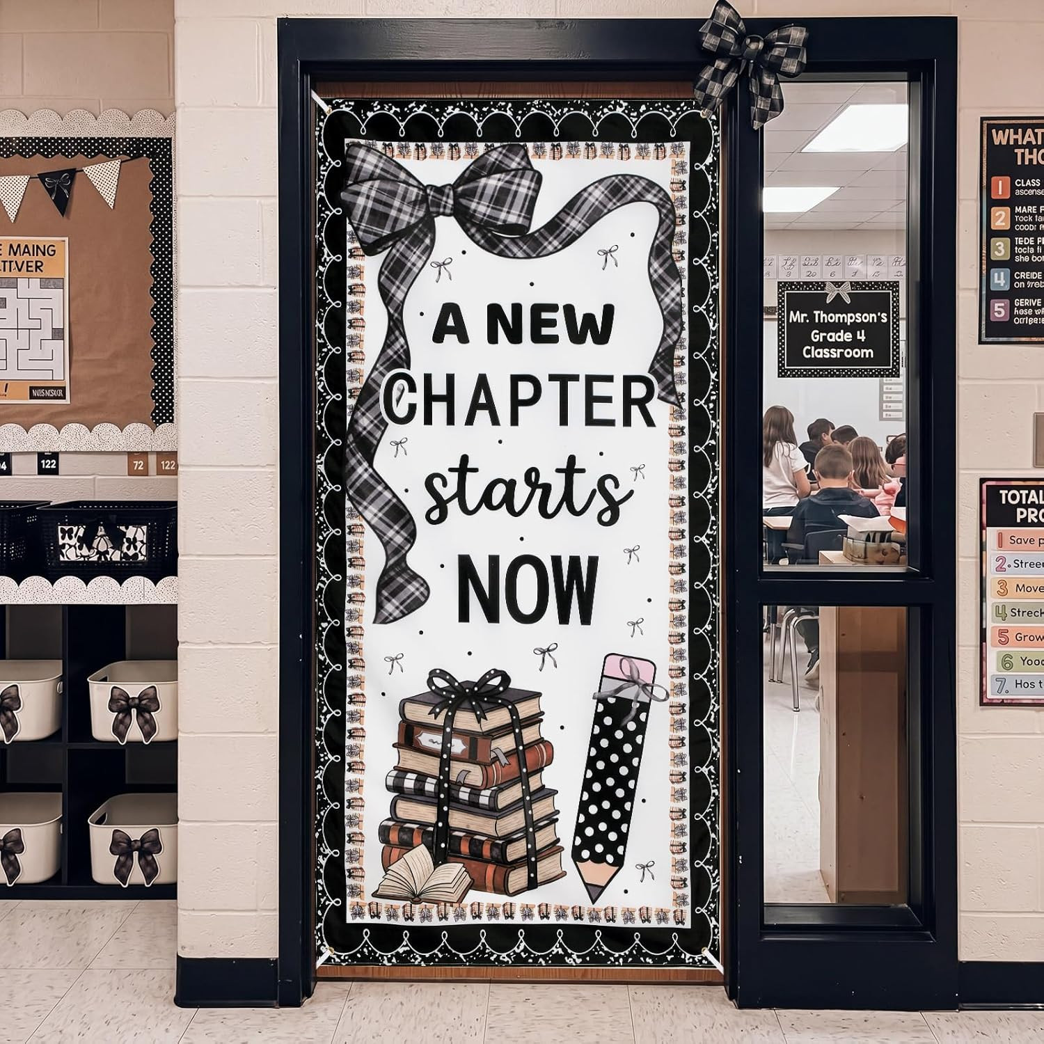 Classroom Welcome Door Cover Composition Notebook Back to School Banner Welcome