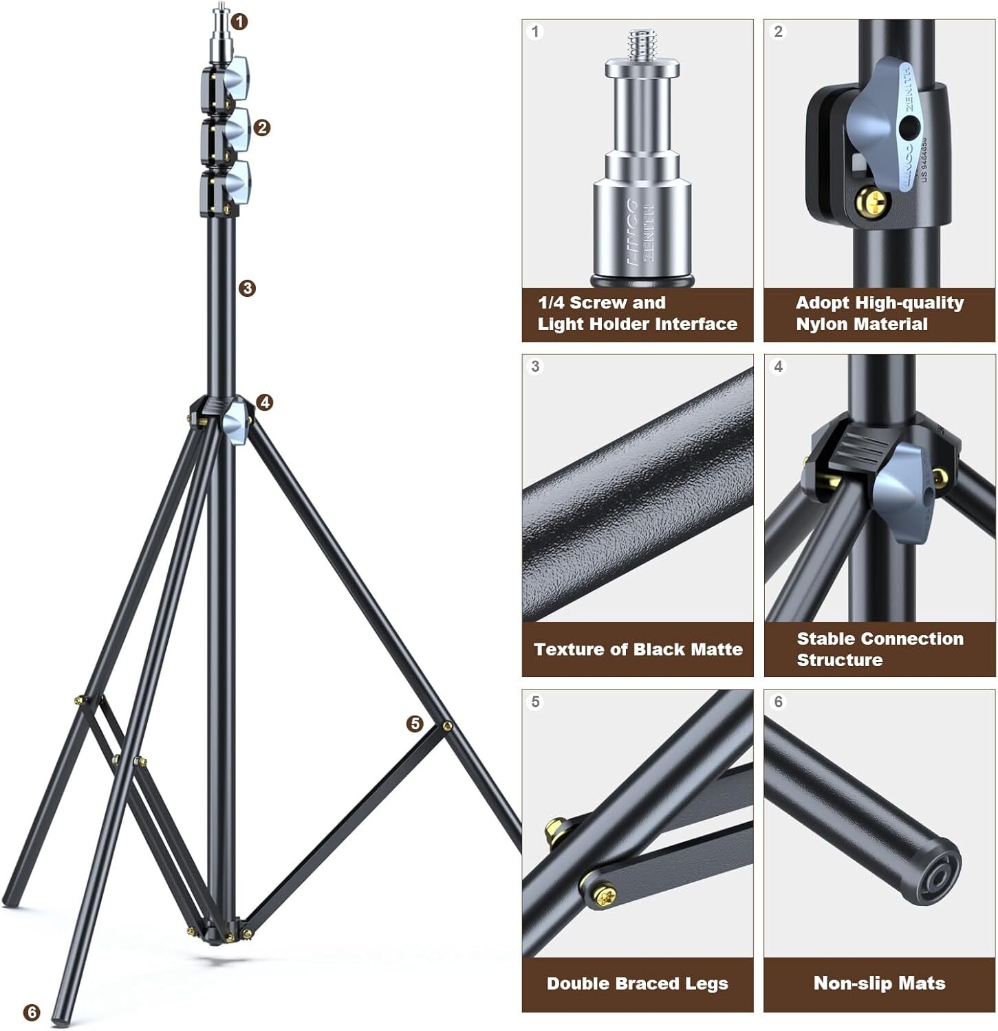 LINCO Photo T-Shape Backdrop Stand Background Backdrops Support Kit – 4198T