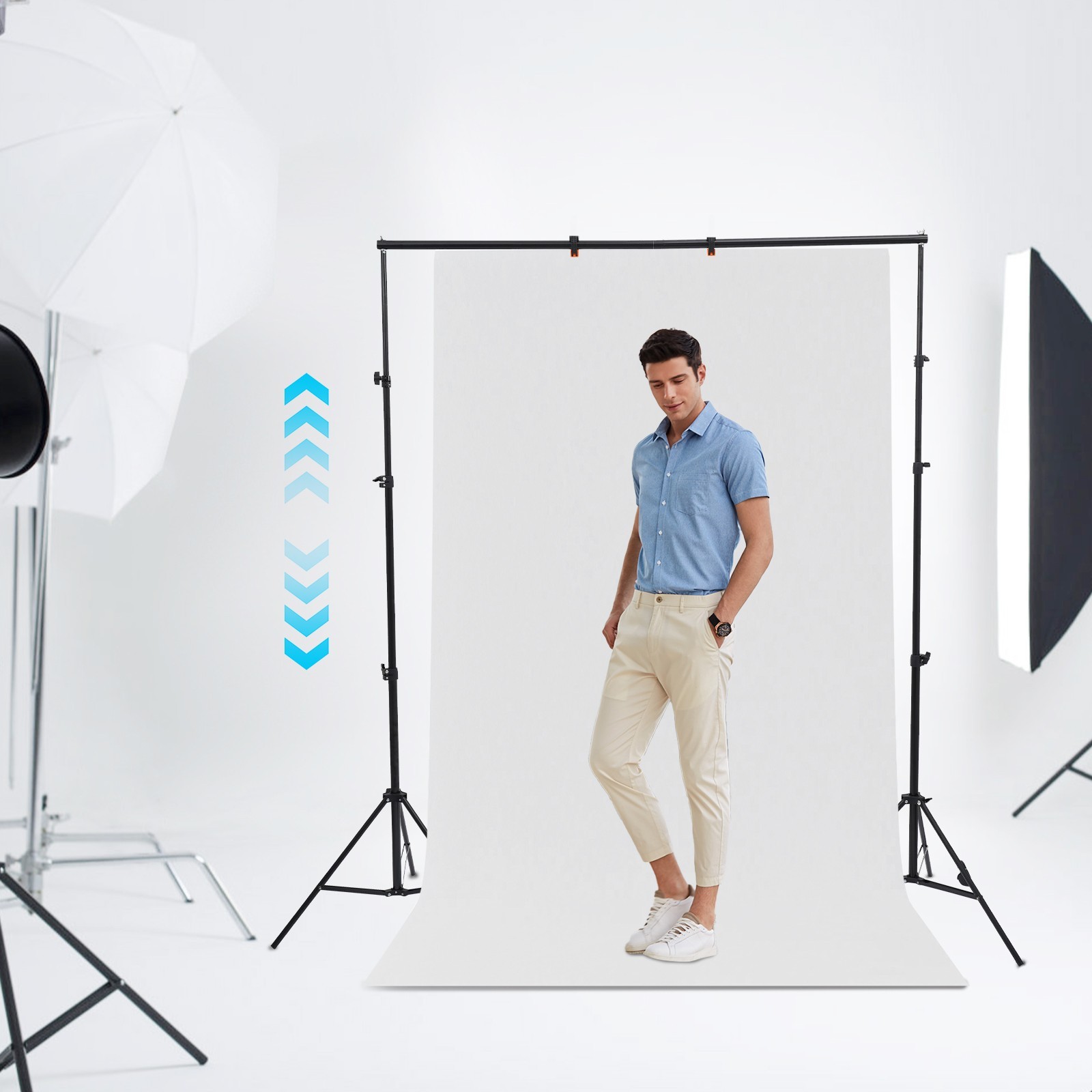 Backdrop Stand Photo Studio Adjustable Background Rack for Parties Photography