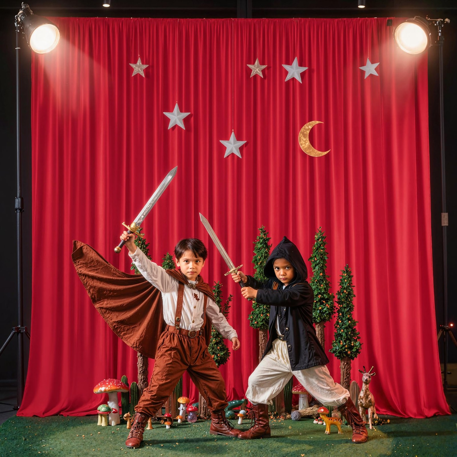 2 Panels Red Backdrop Curtain 10×10 FT Rod Pocket Wrinkle Free Photo Stage