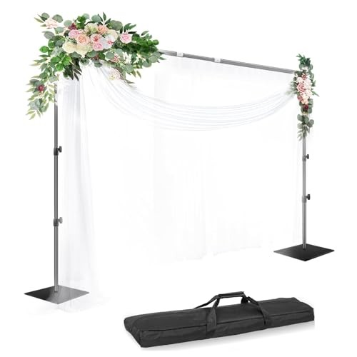 Backdrop Stand, 8.5ft Height 10ft Width Adjustable Photography 8.5x10ft Black