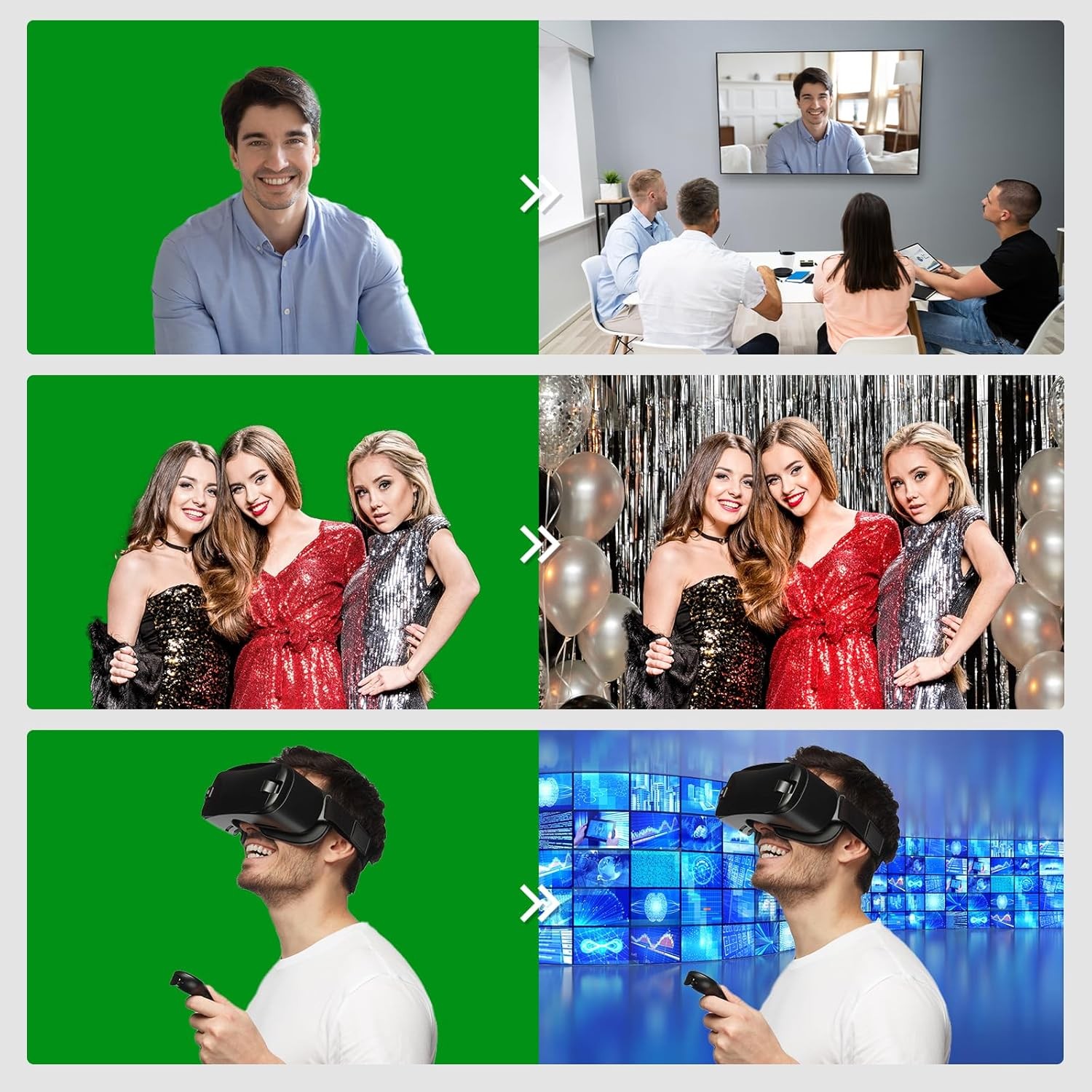 10 Ft x 12 Ft Photography Backdrop Green Screen, Green Screen Non-Reflective