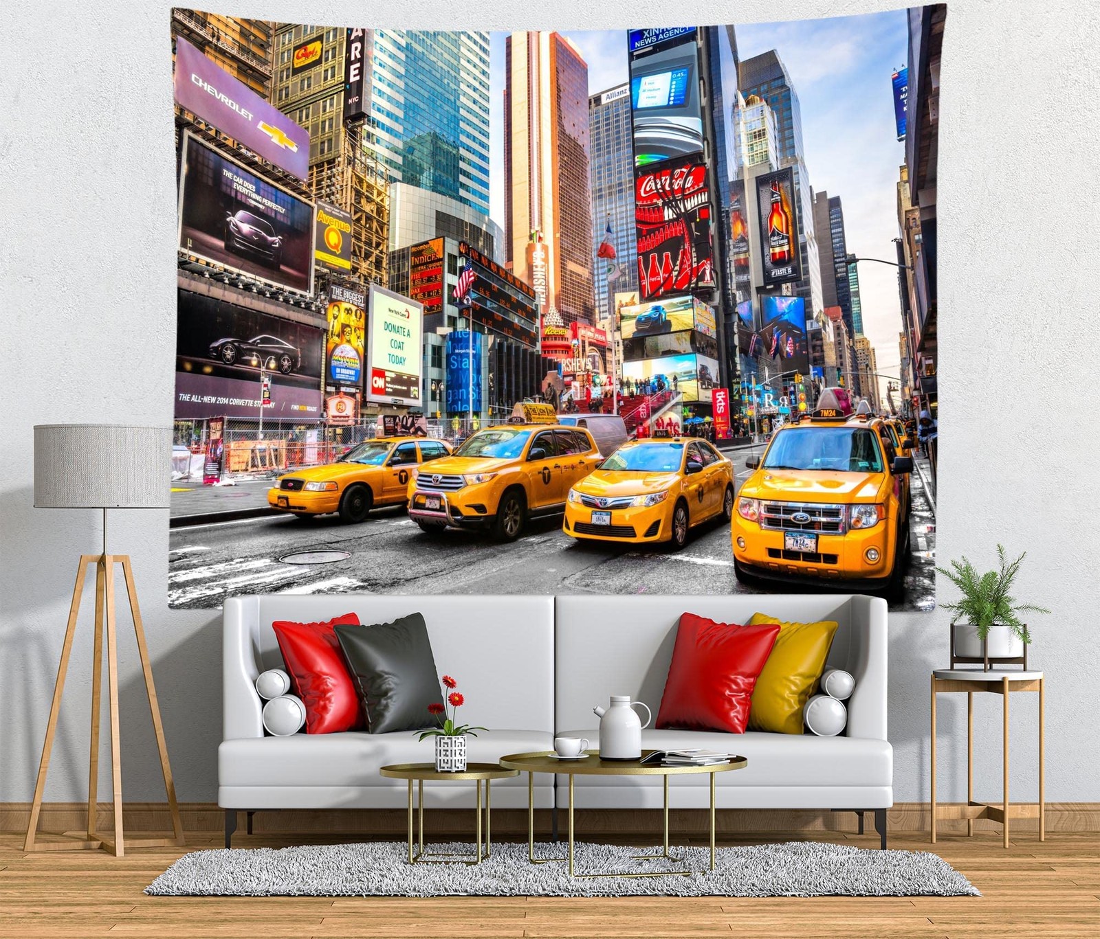 CORFOTO Fabric 7x5ft New York City Time Square Backdrop 7x5FT, N2-city-28