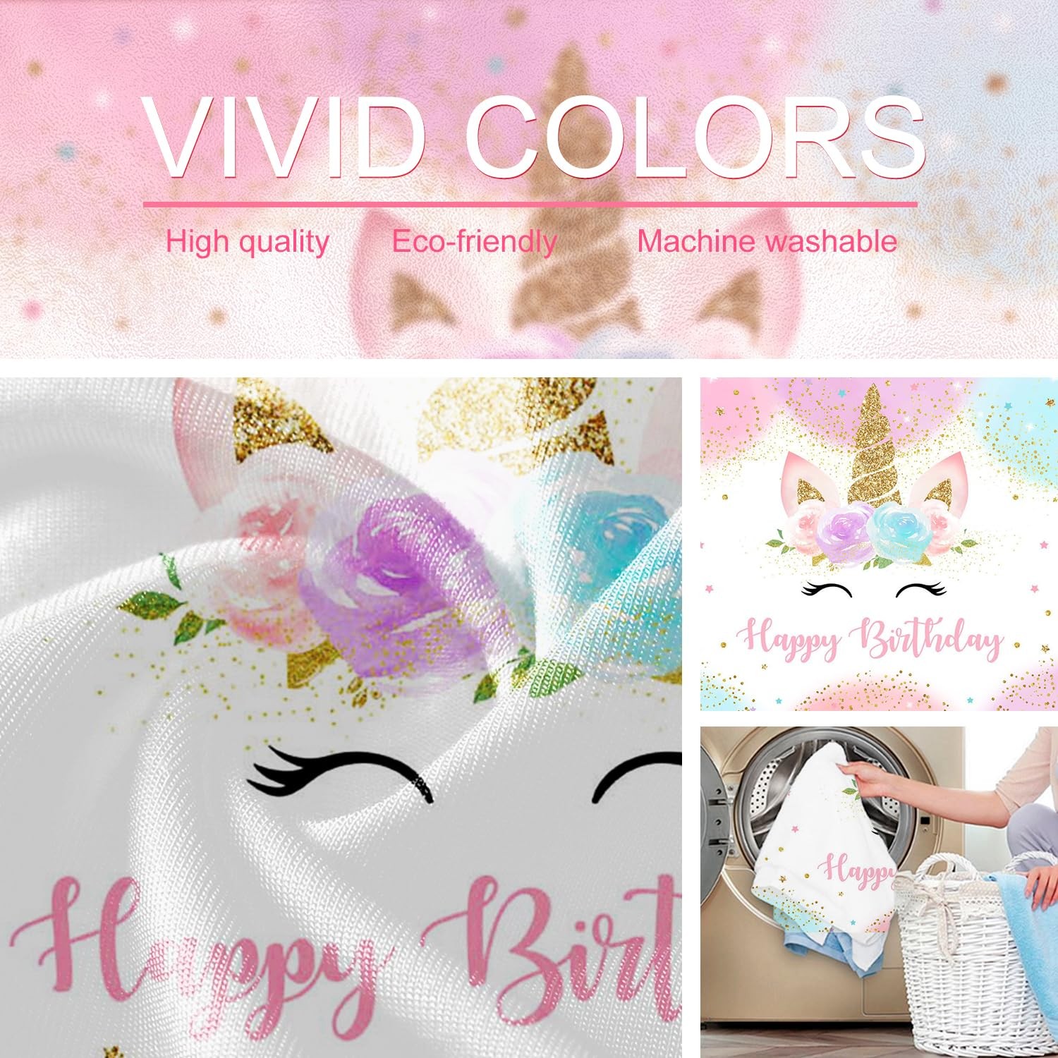 Fondo de decoración de cumpleaños de 1,5 x 0,9 m, accesorios fotomatón, pancarta