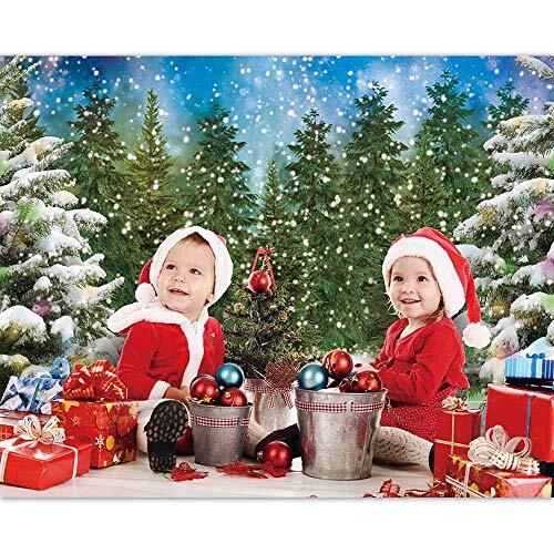 7x5FT Winter Forest Landscape Photography Backdrop Snowy 7’x5′ Winter-1