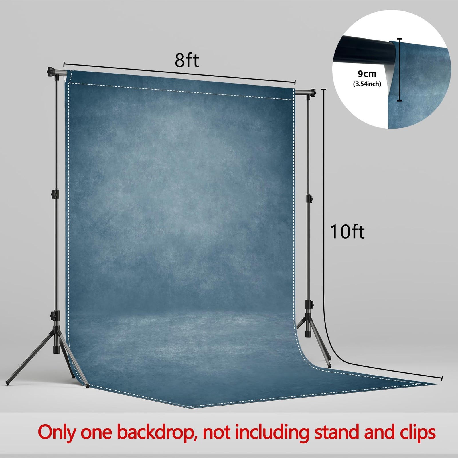 8x10ft Fabric Blue Abstract Portrait Thick Photography Backdrop (No Stand No …