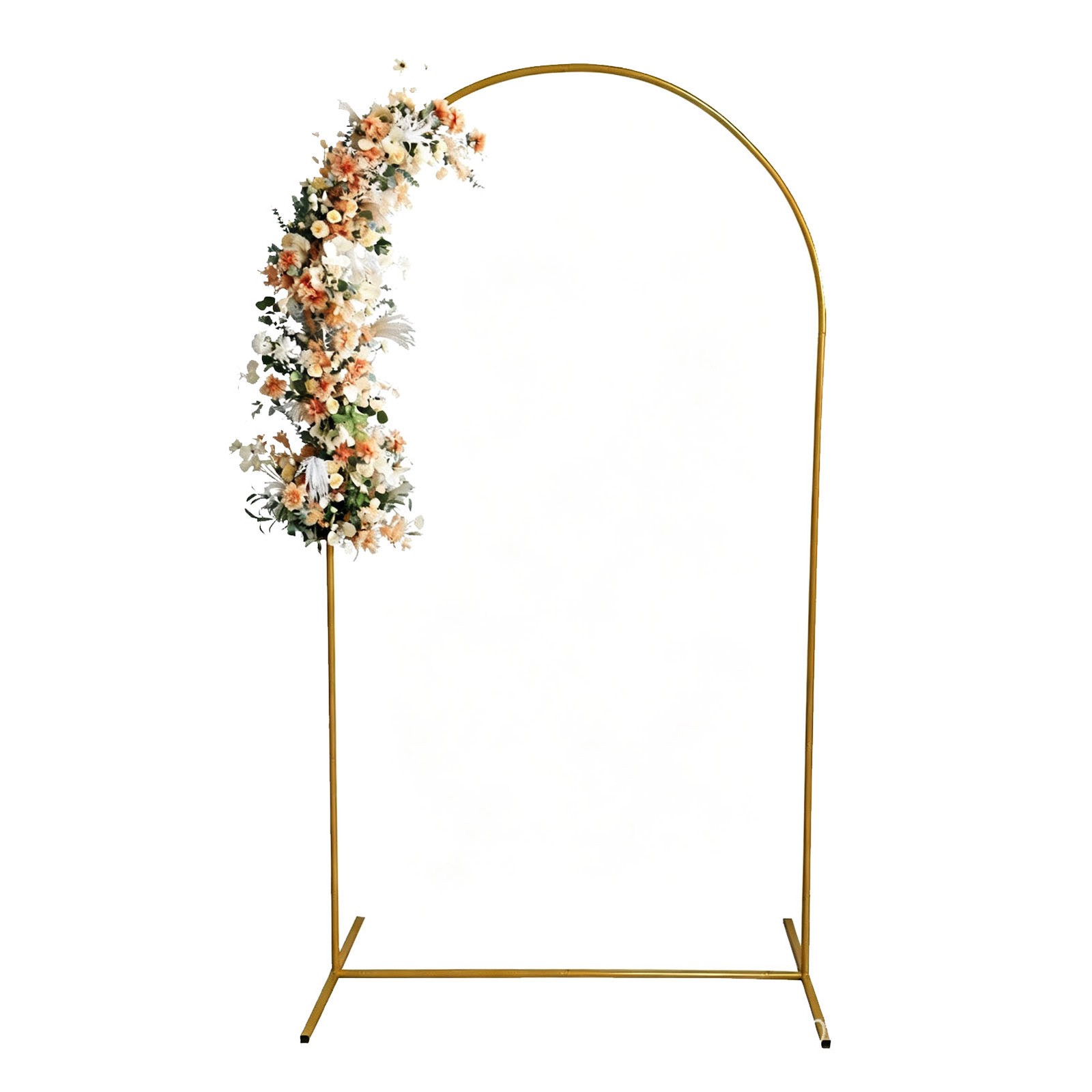 Gold Iron Arch Frame For Weddings & Parties Durable Metal Support (0.65*1.5m)