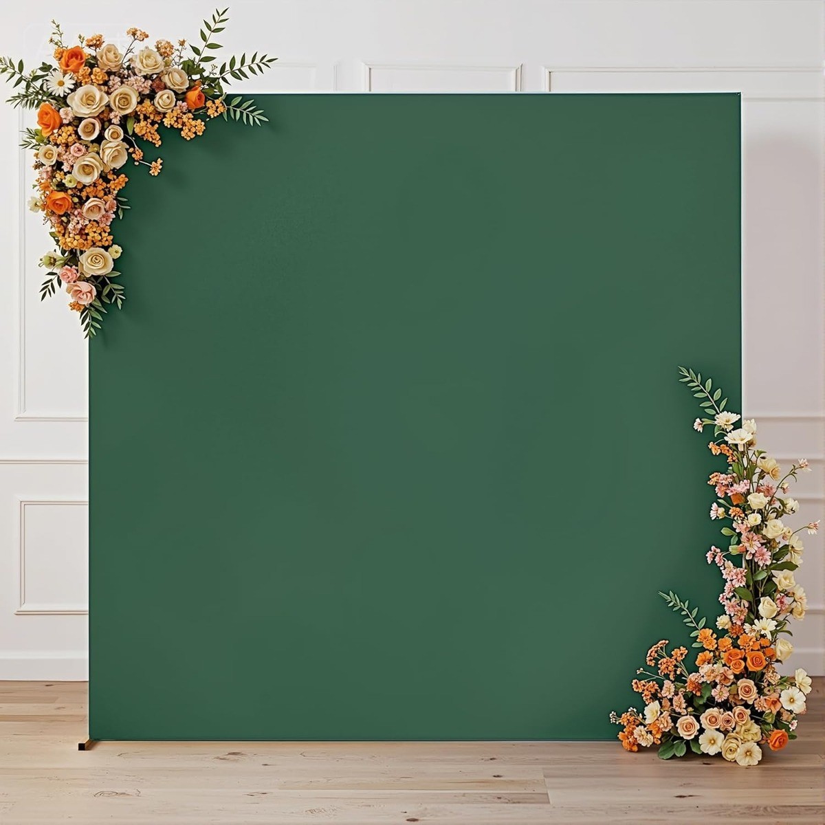 6.6×6.6 Ft Hunter Green Square Arch Spandex Backdrop Cover Party Photo