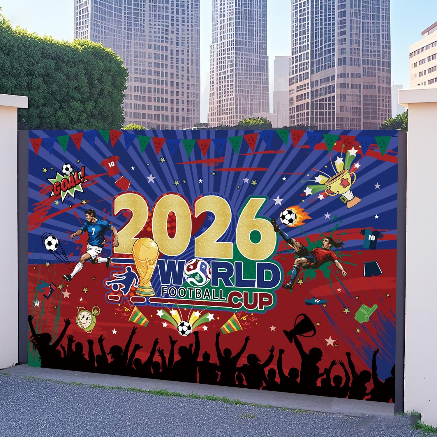 2026 US Canada Mexico World Cup Refueling Background Cloth Party Decoration Prop