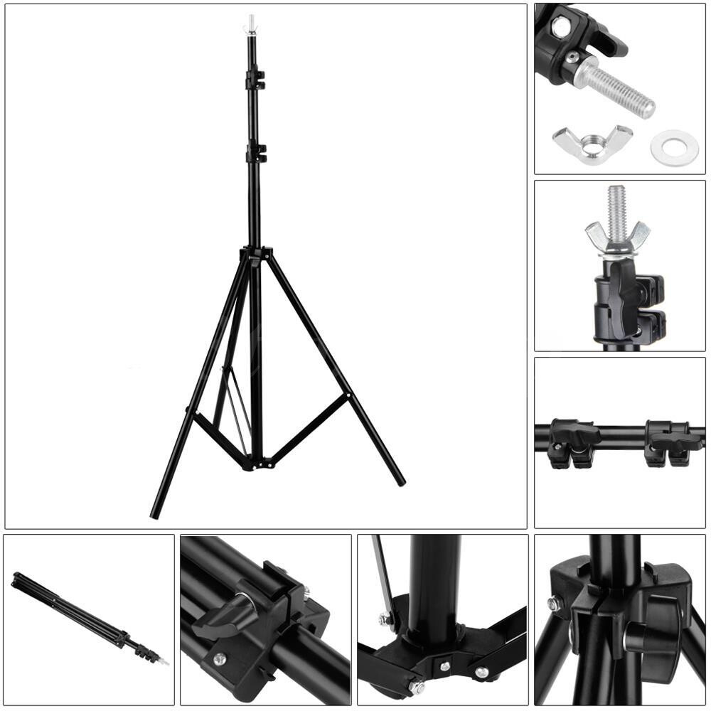 10Ft Heavy Duty Adjustable Photography Background Support Stand Kit w/Sand Bags