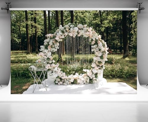 7ftx5ft Wedding Backdrop for Photography Cradle Ceremony Flowers 7x5FT B1-548