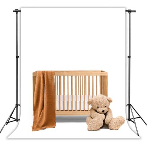White Photography Backdrop 100% Polyester for Studio Film & 5x7FT white