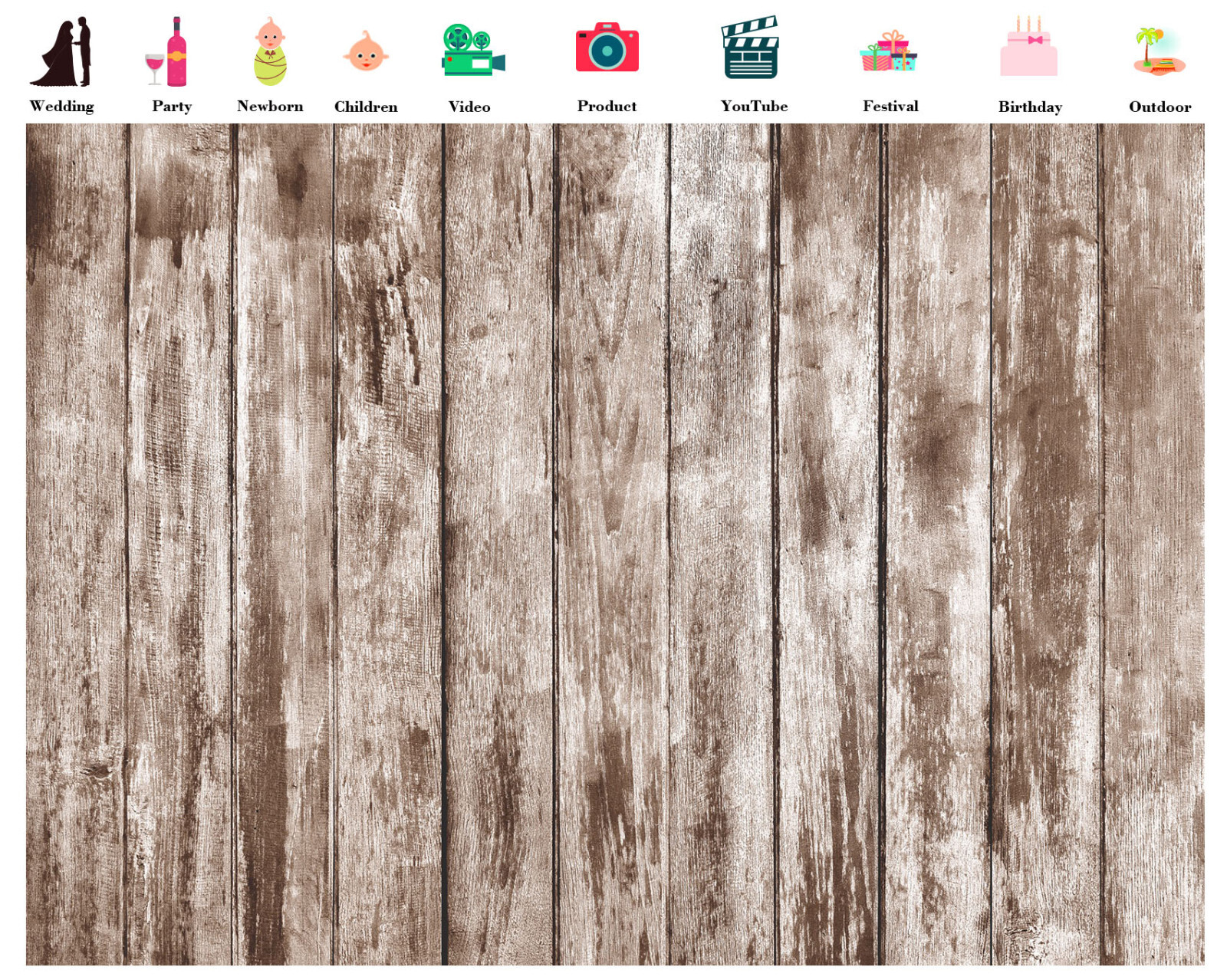 10x8ft Vintage Country Style Rustic Retro Wood Photo Background Studio Props