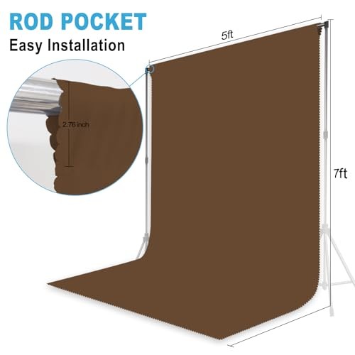 Photography Backdrop for Photoshoot, Fabric, 5×7 FT | 5X7 FT Dark Brown