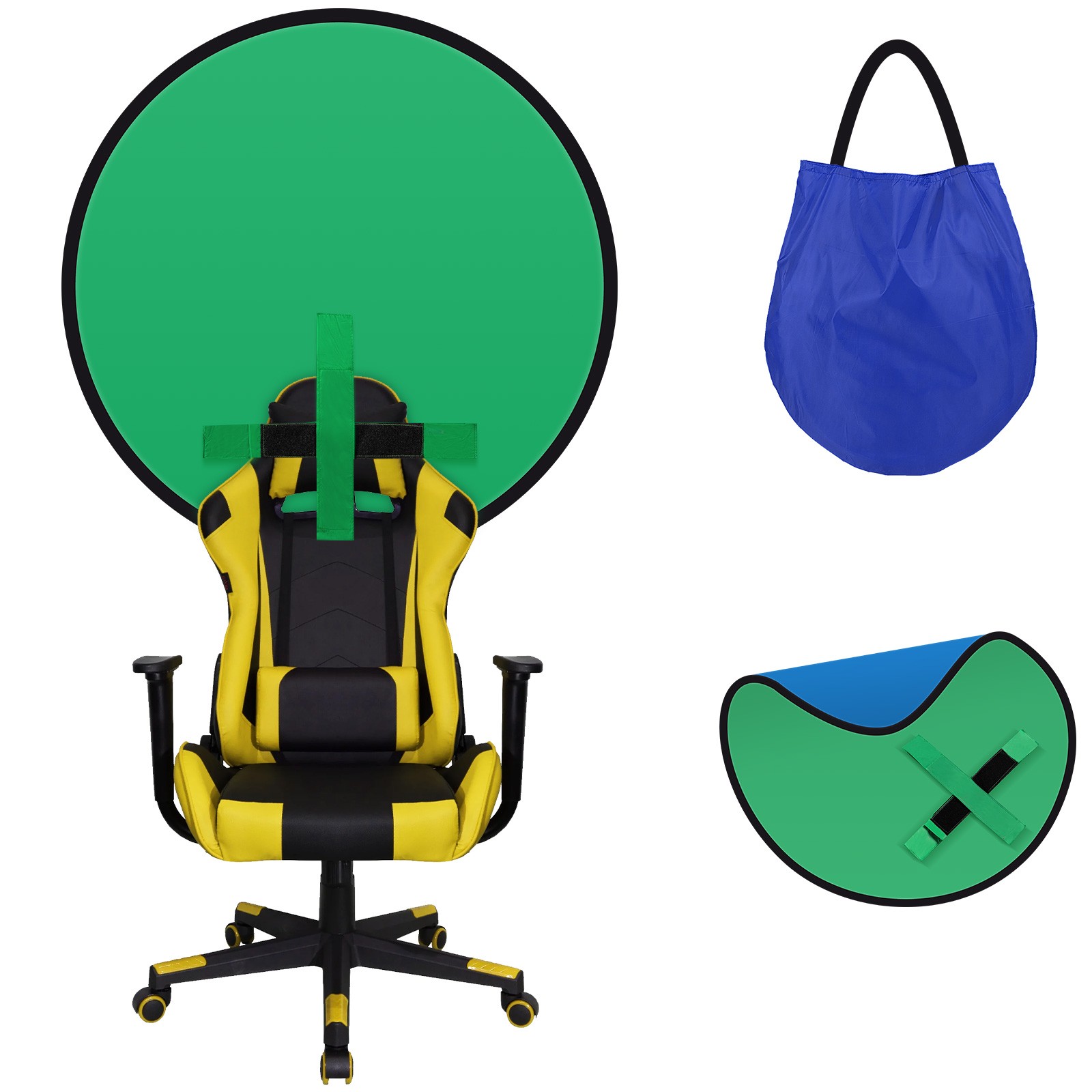 Portable Circular Backdrop Green Screen Photography Background For Photo Video