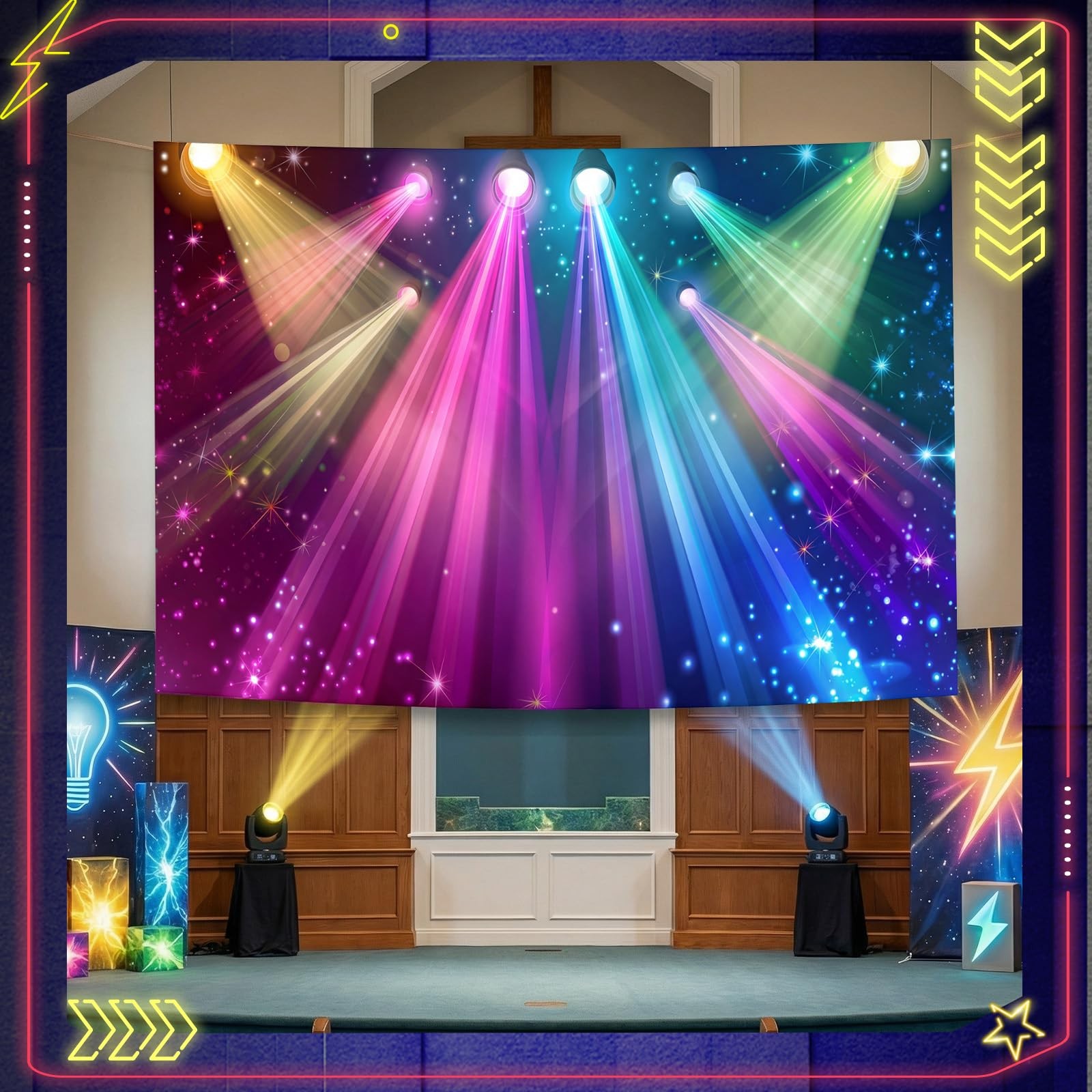 VBS 2026 Backdrop, 10×5.6 ft Supersized Church Illumination Theme Background …