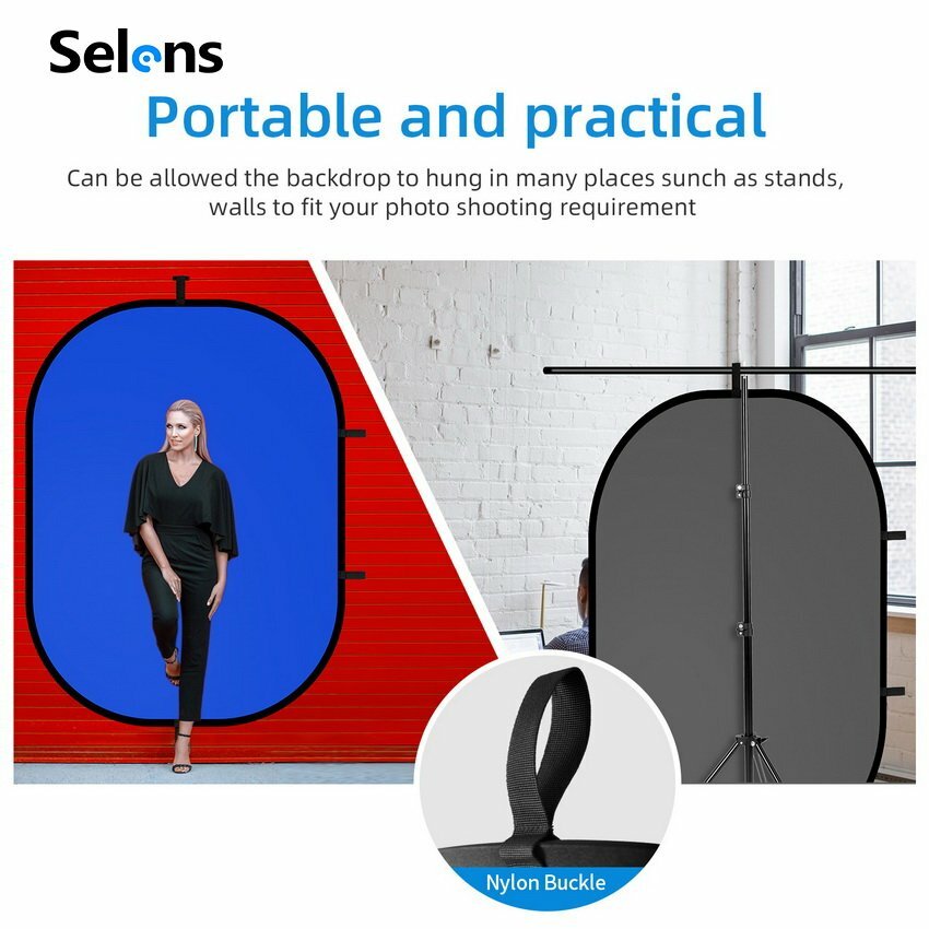 Selens Blue-Grey Backdrop Cloth Studio Two Sides Screen Background Photography