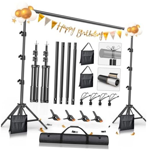 8.5 x 10 FT Photo Backdrop Stand Kit, Adjustable Background Holder Support